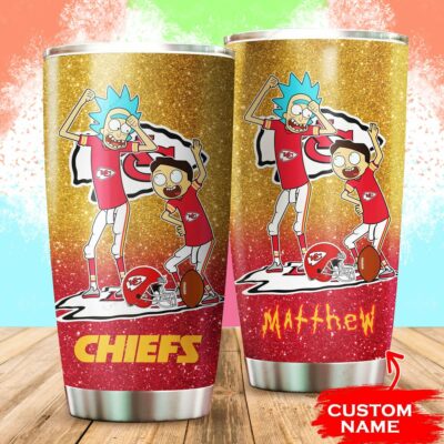 Kansas City Chiefs Rick and Morty Personalized Tumbler