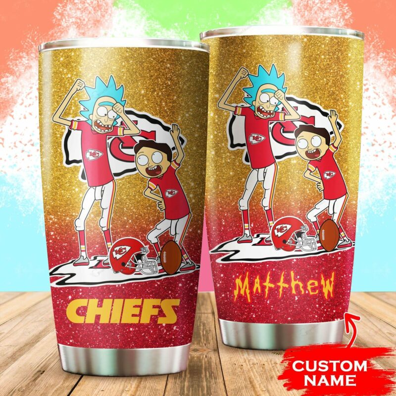 Kansas City Chiefs Rick and Morty Personalized Tumbler