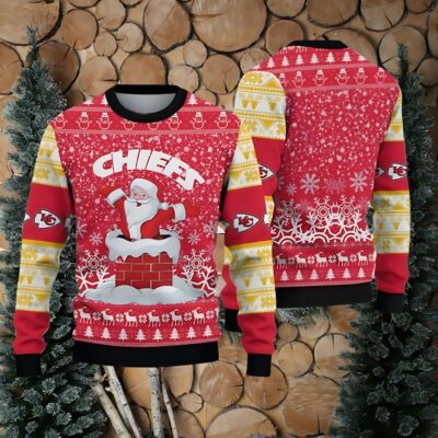 Kansas City Chiefs Santa Claus Pattern Ugly Christmas Sweater