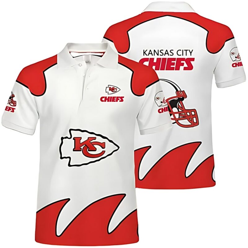 Kansas City Chiefs Striped Helmet Polo Shirt