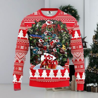 Kansas City Chiefs Tree Ugly Christmas Sweater