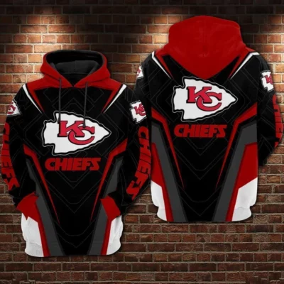 Kansas City Chiefs Vortex Emblem 3D Hoodie