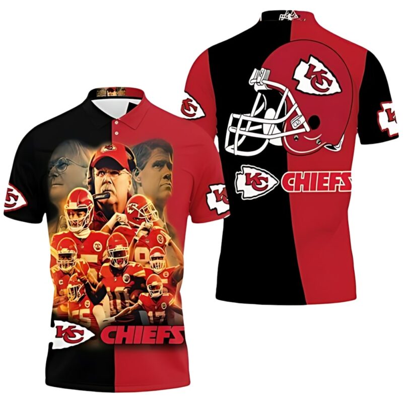 Kansas City Chiefs West Division Back And Red Polo Shirt