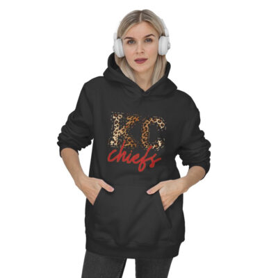 KC Chiefs Leopard Pride Hoodie Women mockup