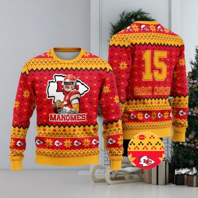 Patrick Mahomes 15 Ugly Christmas Sweater