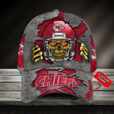 Personalized Kansas City Chiefs Fiery Power Custom Baseball Cap