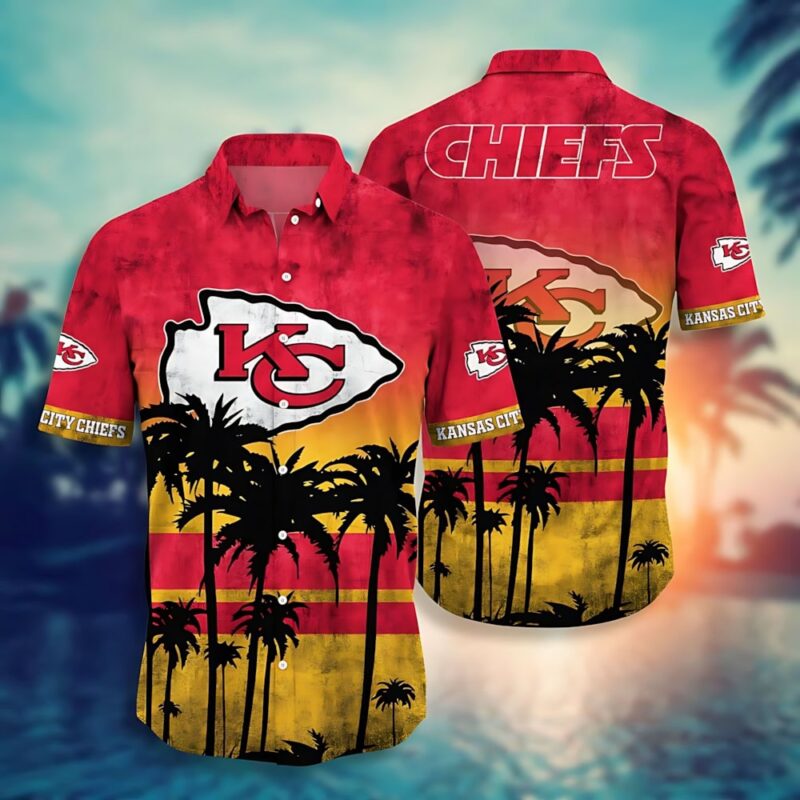 Sunset Chiefs Palm Tree Hawaiian Shirt