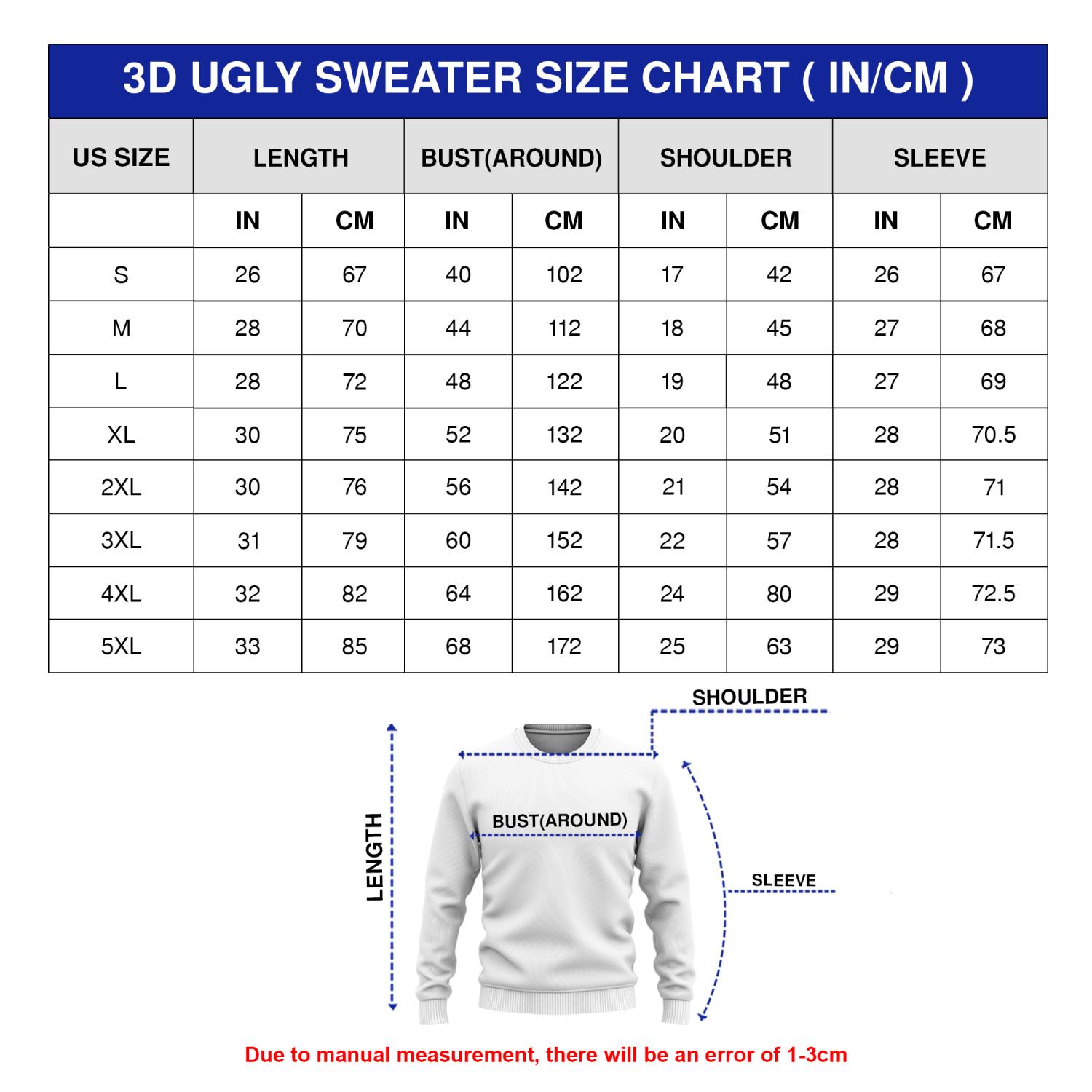 Ugly Christmas Sweater Size