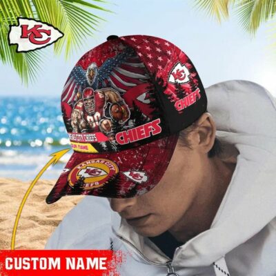 Warrior Pride Kansas City Chiefs Personalized Baseball Cap mockup