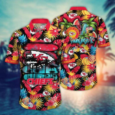 Kansas City Chiefs Aloha Beach Vacation Flower Hawaiian Shirt