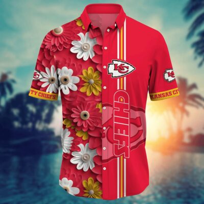 Kansas City Chiefs Daisy Delight Hawaiian Shirt front