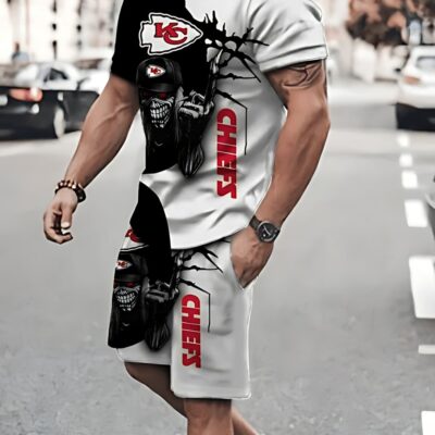 Kansas City Chiefs Grim Reaper T-shirt and Shorts