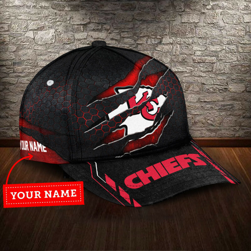 Kansas City Chiefs Hex Claw Baseball Cap right side