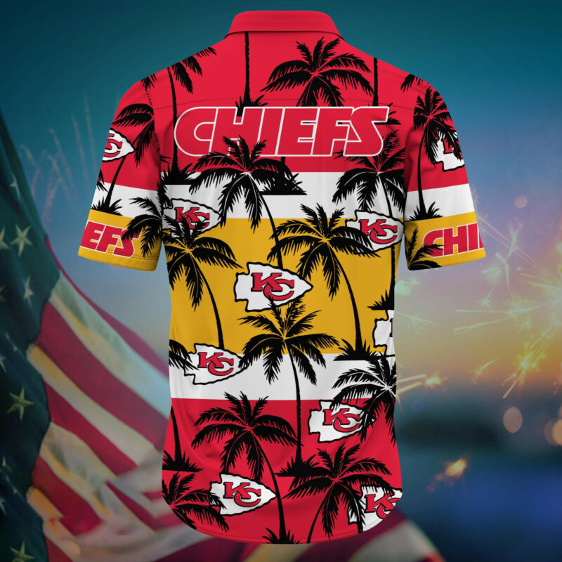 Kansas City Chiefs Island Palms Hawaiian Shirt back