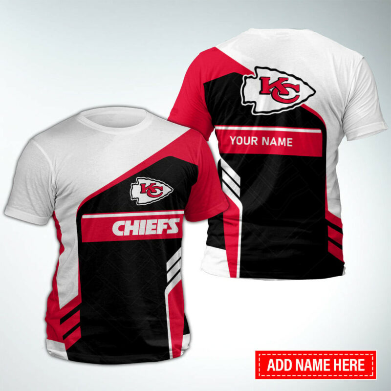 Kansas City Chiefs Modern Wave Custom 3D T-Shirt