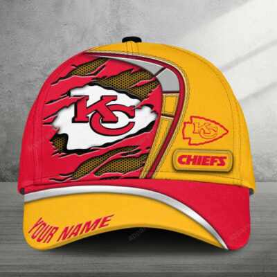 Personalized Kansas City Chiefs Blaze and Glory Baseball Cap