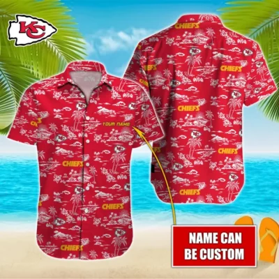 Personalized Kansas City Chiefs Classic Island Hawaiian Shirt