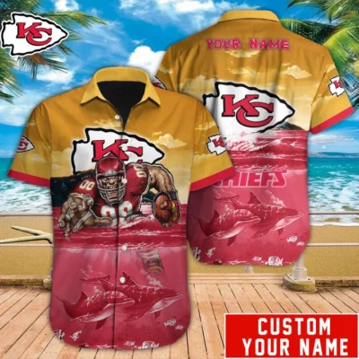 Personalized Kansas City Chiefs Dolphin Dive Hawaiian Shirt