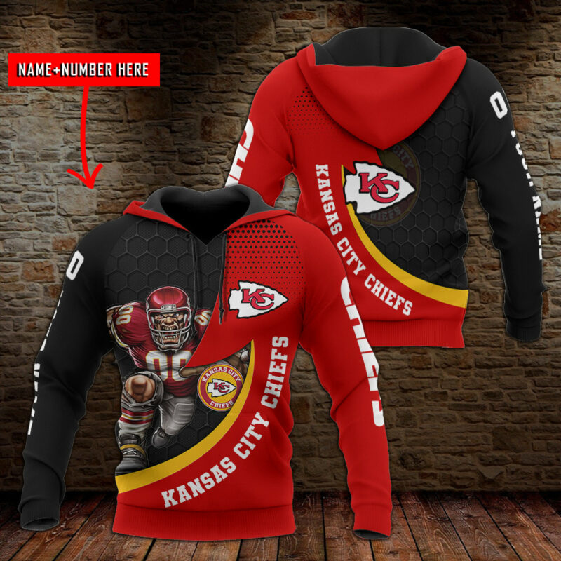 Personalized Kansas City Chiefs Gridiron Champion 3D Hoodies