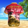 Personalized Kansas City Chiefs Ocean Wave Hawaiian Shirt back