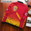 Personalized Kansas City Chiefs Red Gradient Bomber Jacket back