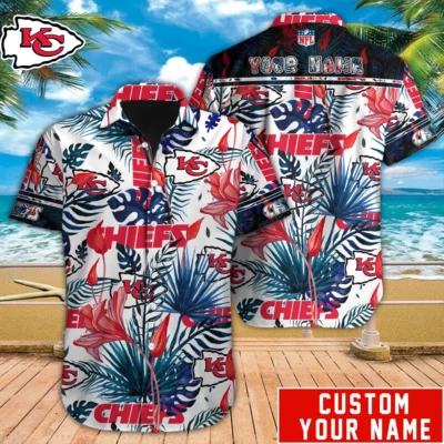 Personalized Kansas City Chiefs Tropical Jungle Hawaiian Shirt