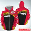 Personalized Kansas City Chiefs Victory Stripes 3D Zip Hoodie