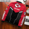 Personalized Kansas City Chiefs Victory Stripes Bomber Jacket back