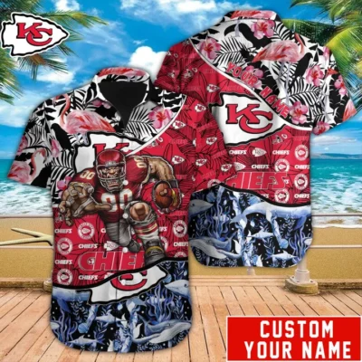 Personalized Kansas City Chiefs Warrior Paradise Hawaiian Shirt