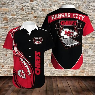 Kansas City Chiefs Bold Gridiron Hawaiian Shirt