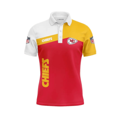 Kansas City Chiefs Bold Stripes Polo Shirt