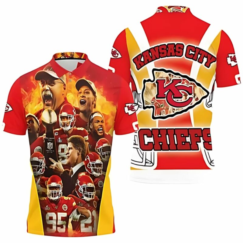 Kansas City Chiefs Champion Firestorm 3D Polo Shirt