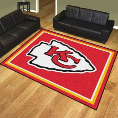 Kansas City Chiefs Classic Logo Border Area Rug