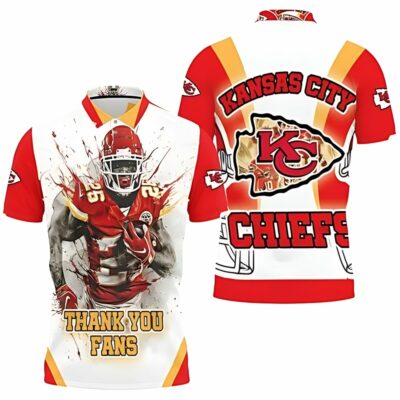 Kansas City Chiefs Damien Williams 26 3D Polo Shirt