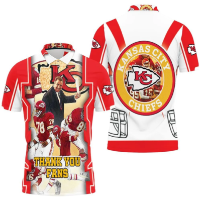 Kansas City Chiefs Fan Tribute Vintage 3D Polo Shirt