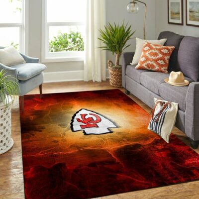 Kansas City Chiefs Fiery Gradient Logo Rug