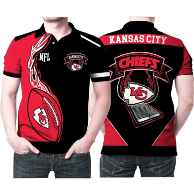 Kansas City Chiefs Fireball Spirit 3D Polo Shirt