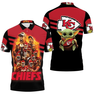 Kansas City Chiefs Galactic Fan Baby Yoda-themed Polo Shirt