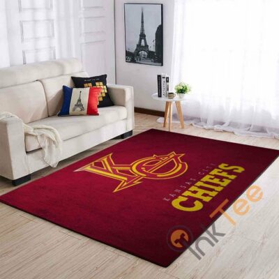 Kansas City Chiefs Golden Logo Living Room Rug