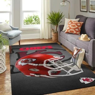 Kansas City Chiefs Helmet Glory Living Room Rug