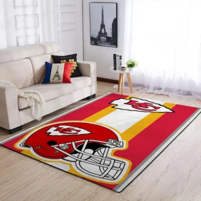 Kansas City Chiefs Helmet Victory Stripe Rug