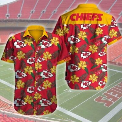 Kansas City Chiefs Hibiscus Yellow Bloom Hawaiian Shirt