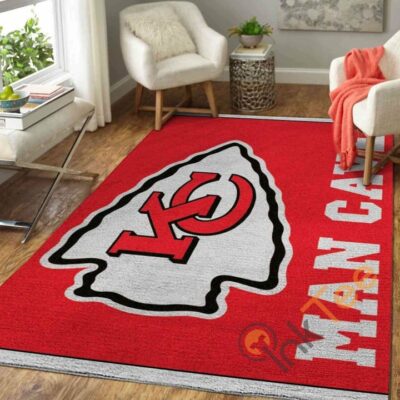 Kansas City Chiefs Man Cave Shield Rug