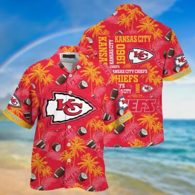 Kansas City Chiefs Palm Touchdown Hawaiian Shirt