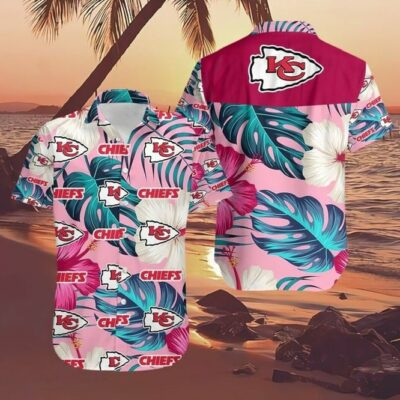 Kansas City Chiefs Pink Paradise Hawaiian Shirt