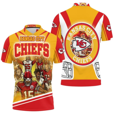 Kansas City Chiefs Power Lineup 3D Polo Shirt