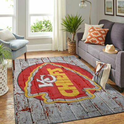 Kansas City Chiefs Rustic Wood Panel Rug