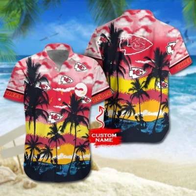 Kansas City Chiefs Sunset Beach Hawaiian Shirt