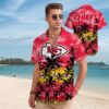Kansas City Chiefs Sunset Paradise Hawaiian Shirt Men Mockup