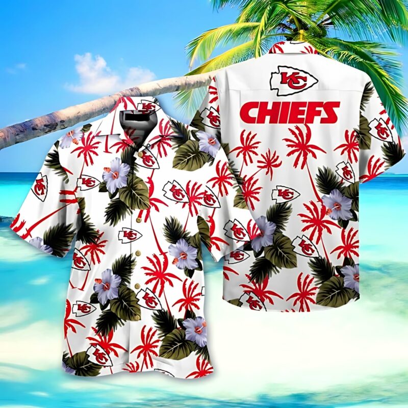 Kansas City Chiefs Tropical Palms Hawaiian Shirt